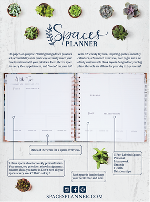 2025 Spaces Planner - Brush Strokes