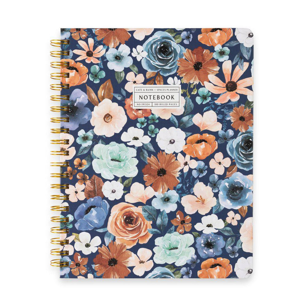 Premium Notebook | Rust and Royal Floral