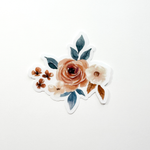 Vinyl Floral Sticker | Rust and Royal Floral