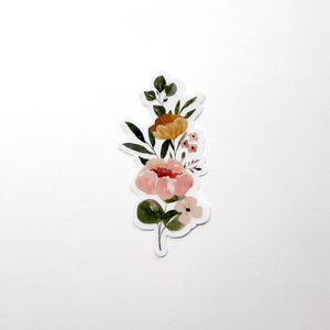 Clear Vinyl Floral Sticker | Charlotte Floral