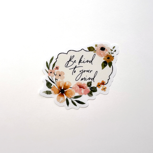 Clear Vinyl Quote Floral Sticker | Charlotte Floral